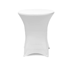 Customized Size Pure White High Stretch Elastic Spandex Cocktail Table Cover