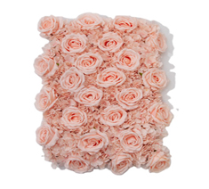 Pink Rose Hydrangea Flower Wall Mat Panel Backdrop Decoration