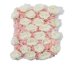 Artificial White Rose Pink Hydrangea Flower Wall Wedding Backdrop Decoration