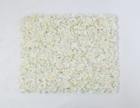 Backdrop Panel Roses Hydrangea Mat White Artificial Flower Wall