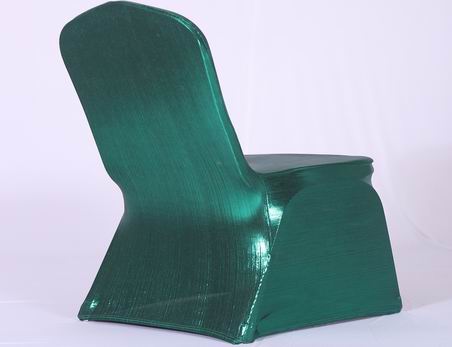 Metallic Green Glittering Shiny Premium Spandex Banquet Chair Cover