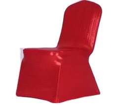 Metallic Red Glittering Shiny Premium Spandex Banquet Chair Cover