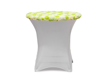 White High Elastic Spandex Rosette Cocktail Table Cover