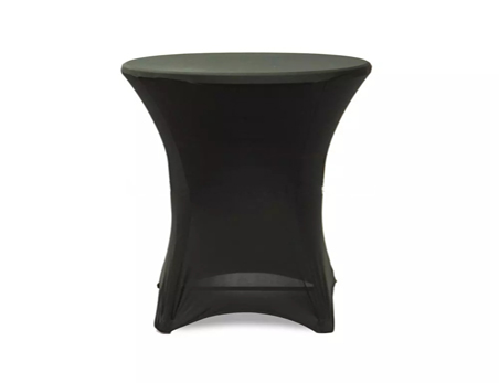 Customized Size Black High Stretch Elastic Spandex Cocktail Table Cover