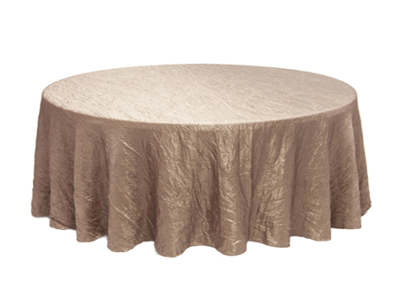 Customized Size Round Crinkle Crushed Taffeta Banquet Tablecloth