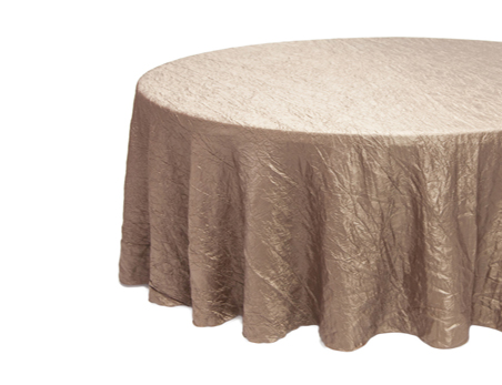 Customized Size Round Crinkle Crushed Taffeta Banquet Tablecloth