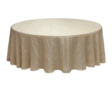 Customized Size Round Crinkle Crushed Taffeta Banquet Tablecloth