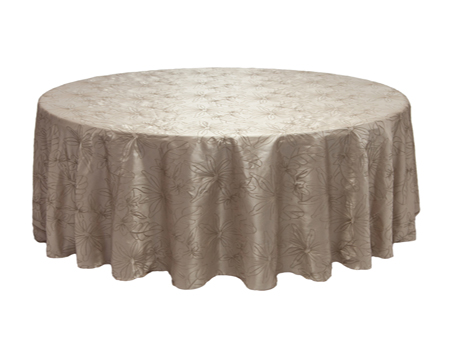 Flower Embroidery Round Wedding Banquet Table Cloth