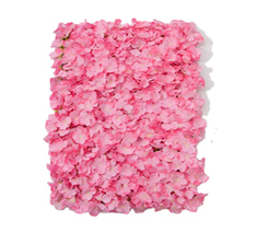 Pink Hydrangea Artificial Flower Wall Mat Panel for Wedding Decoration