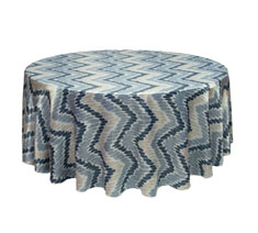 Chevron Design Printed Round Satin Table Cloth