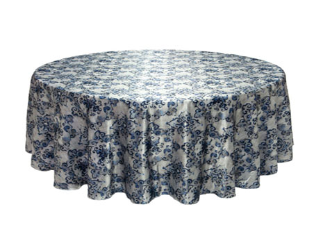 Customized Size Printed Round Satin Table Cloth