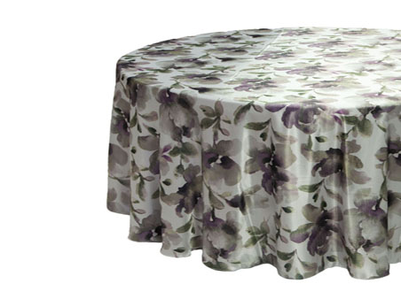 Premium Flower Printed Satin Round Table Cloth