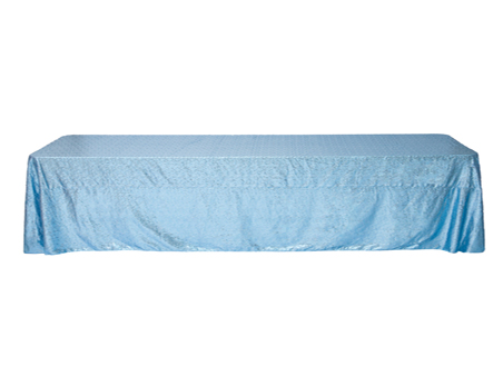 Customized Size Premium Rectangular Sky Blue Sequin Table Cloth