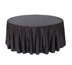 Customized Size Premium Round Black Sequin Table Cloth