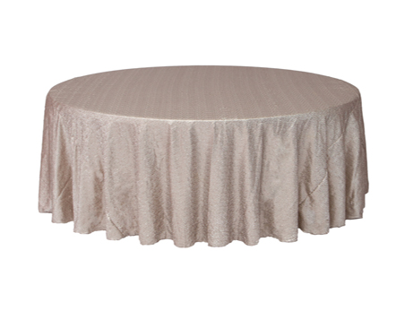 Customized Size Premium Round Champagne Sequin Table Cloth