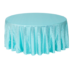 Customized Size Premium Round Aqua Sequin Table Cloth