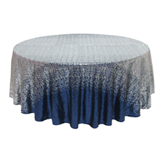 Customized Size Premium Round Shiny Two-color Sequin Table Cloth with Gradient Effect