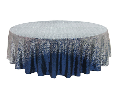 Customized Size Premium Round Shiny Two-color Sequin Table Cloth with Gradient Effect