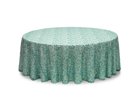 Customized Size Premium Round Auspicious Clouds Sequin Table Cloth