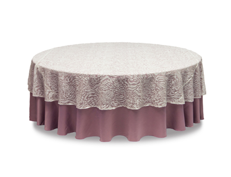 Customized Size Premium Round Matt Sequin Mesh Embroidery Table Cloth