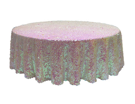 Customized Size Premium Round Shiny Sequin Table Cloth