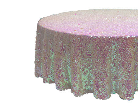 Customized Size Premium Round Shiny Sequin Table Cloth