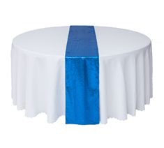 12''X108'' Blue Premium Sequin Table Runner