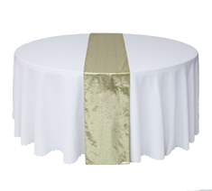 12''X108'' Khaki Premium Sequin Table Runner