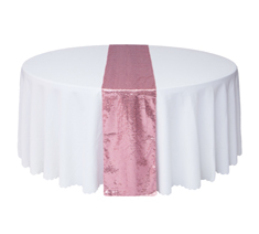 12''X108'' Pink Premium Sequin Table Runner