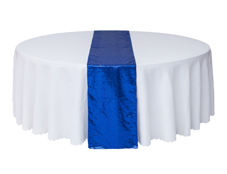 12”X108” Royal Blue Premium Sequin Table Runner