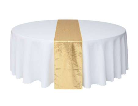 12”X108” Gold Premium Sequin Table Runner