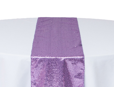 12”X108” Purple Premium Sequin Table Runner