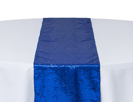 12”X108” Royal Blue Premium Sequin Table Runner