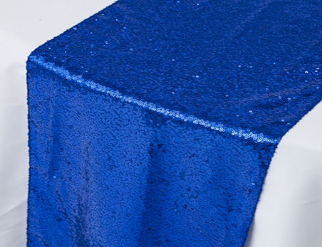 12”X108” Royal Blue Premium Sequin Table Runner