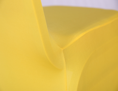 Yellow Stretch Spandex Banquet Chair Cover with Foot Pocket