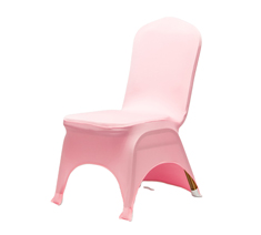 Pink Stretch Spandex Banquet Chair Cover with Foot Pocket