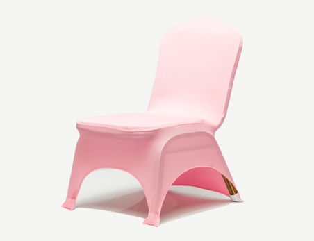 Pink Stretch Spandex Banquet Chair Cover with Foot Pocket