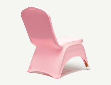 Pink Stretch Spandex Banquet Chair Cover with Foot Pocket