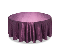 Elegant Purple Diamond Shape Embroidery Taffeta Wedding Banquet Table Cloth