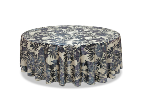 Cinque-foil Printed Round Taffeta Table Cloth