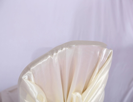 Cream Satin Universal Chair Cover for Wedding Banquet Party Decoration