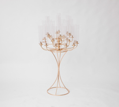 Luxurious Gold Metal Centerpiece Wedding Decorative Candle Holder