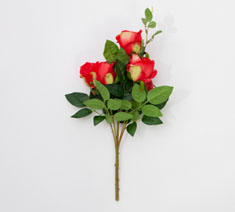 Factory Price Red Rose Artificial Flower with Green Leaves for Wedding Party Home Decoration