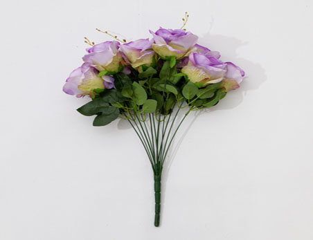 Wholesale Hydrangea Artificial Flower, Silk Purple Lily Decorative Faux Flower for Home Party Decoration Wedding Supplier