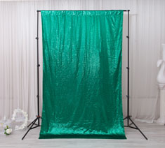 Hot-selling Glitz Green Sequin Backdrop for Wedding Party Decoration Photography Use