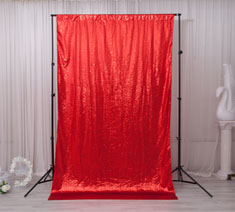 Hot-selling Glitz Red Sequin Backdrop for Wedding Party Decoration Photography Use