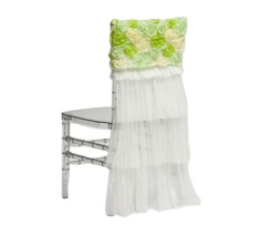 Three color embroidey ribbon Chair Cover