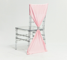 Pink Spandex Chair Cover Back with Buckle for Wedding Decoration