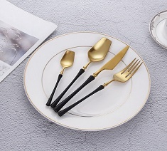 Luxury matte Knife Fork And Spoon stainless steel cutlery sets