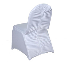 White Premium Milan Ruched Spandex Banquet Chair Covers